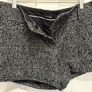 Express Design Studio Black and White Tweed Shorts